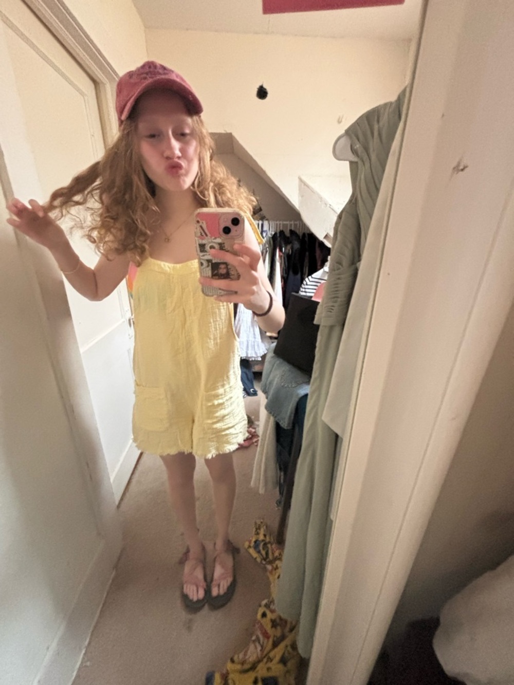 Billabong pastel yellow romper